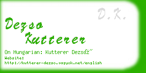 dezso kutterer business card